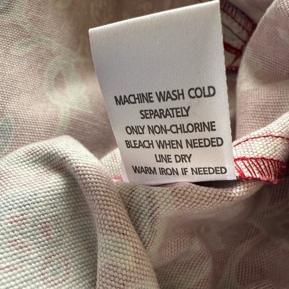 Haymaker XL, dark red, blue, green, tan floral pattern denim jacket - Picture 15 of 15